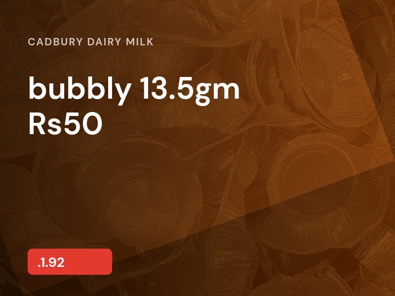 bubbly 13.5gm Rs50