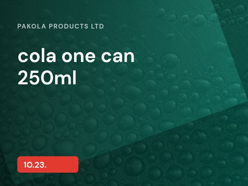 cola one can 250ml