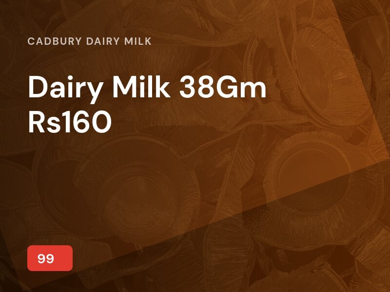 Dairy Milk 38Gm Rs160
